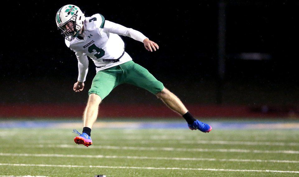 Bishop McGuinness (Oklahoma City) kicker Zach Schmit